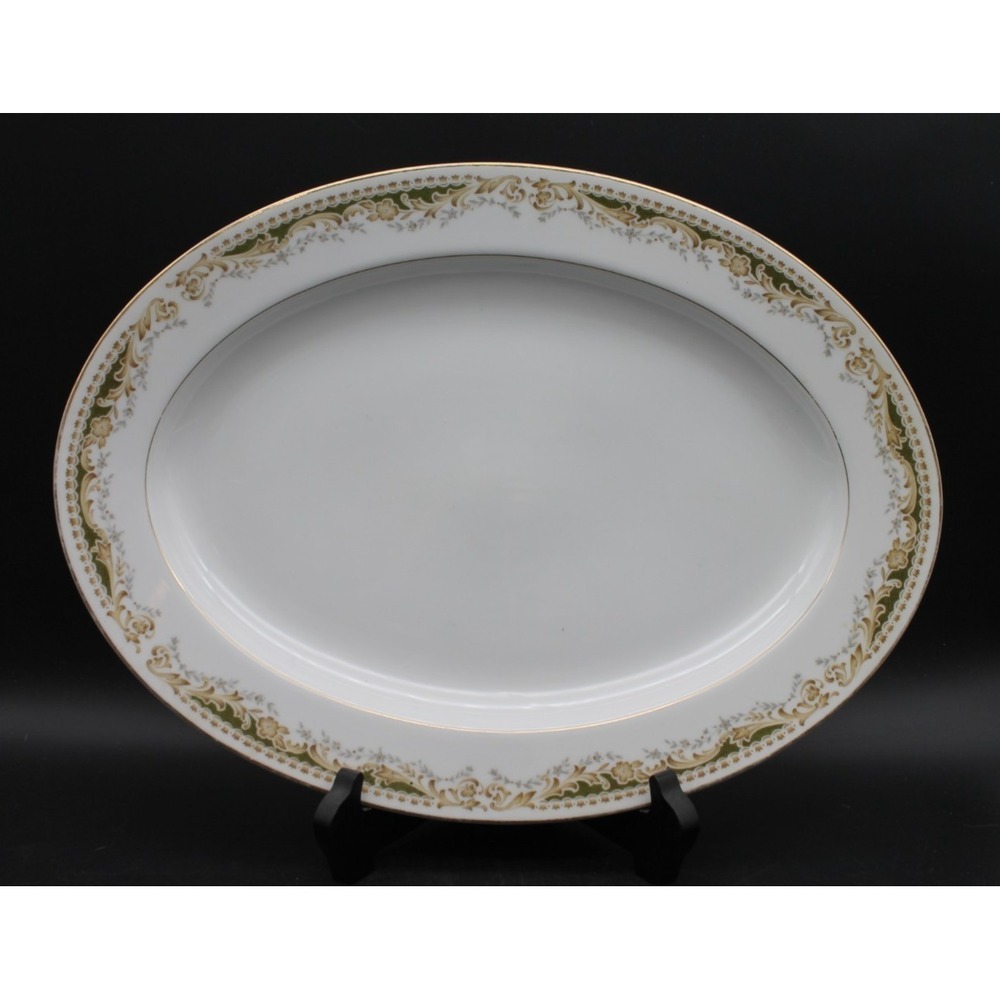 Signature Collection Queen Anne 113 Fine China Oval Serving Platter 14x10.5